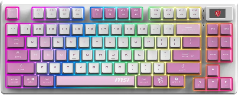 Keyboard MSI FORGE GK600 TKL, Wireless, Mechanical Linear Switches, RGB LED, 4000mA/h, Violet