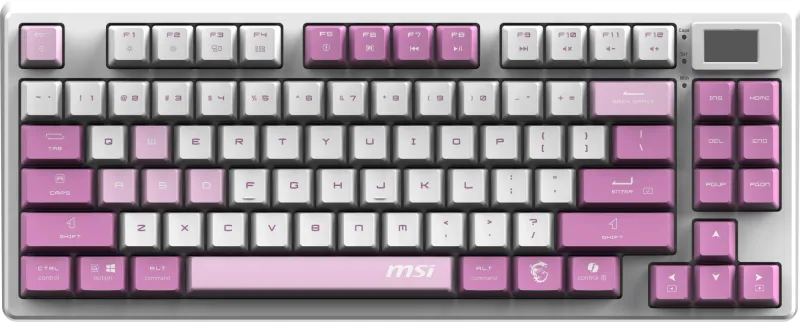 Keyboard MSI FORGE GK600 TKL, Wireless, Mechanical Linear Switches, RGB LED, 4000mA/h, Violet