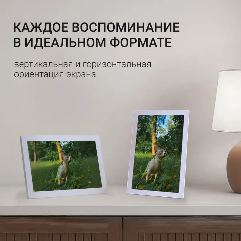 Фоторамка Digma 15.6" PF-1555 1920x1080 белый пластик 32Gb Видео WiFi