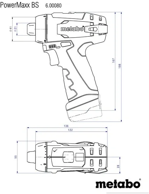 Дрель-шуруповерт Metabo Metabo PowerMaxx BS аккум. патрон:быстрозажимной (кейс в комплекте) (600984500)