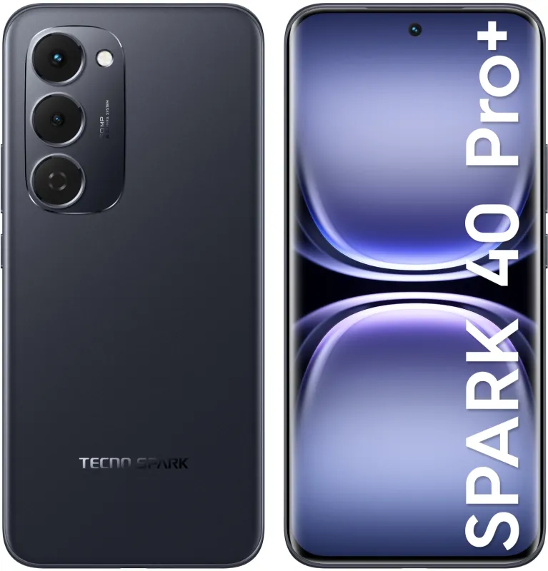Смартфон Tecno Spark 40 Pro+ 256Gb 8Gb черный (KM7 256+8 NEBULA BLACK)