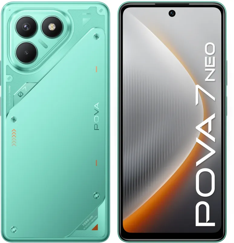 Смартфон Tecno Pova 7 Neo 256Gb 8Gb зеленый (LJ6 256+8 NEON CYAN)