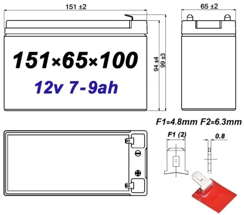 Батарея для ИБП BB HRL 9-12XP 12В 9Ач