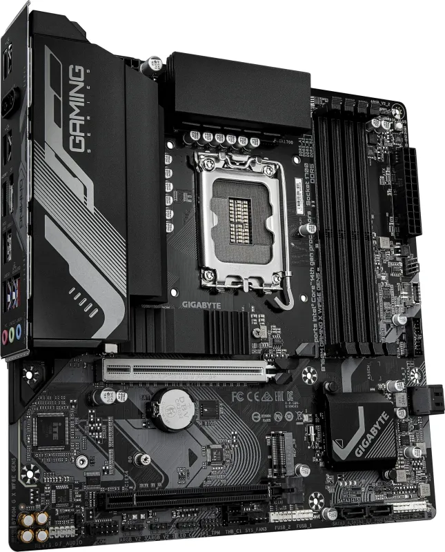 Материнская плата Gigabyte B760M G X WF6E GEN5 Soc-1700 Intel B760 4xDDR5 mATX AC`97 8ch(7.1) 2.5Gg RAID+HDMI+DP