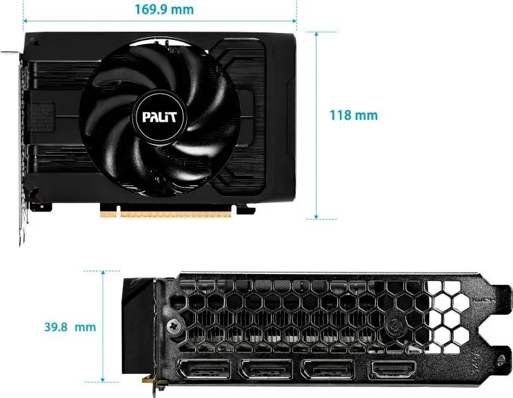 Видеокарта Palit PCI-E 5.0 PA-RTX5050 STORMX NVIDIA GeForce RTX 5050 8Gb 128bit GDDR6 2280/28000 HDMIx1 DPx3 HDCP Ret
