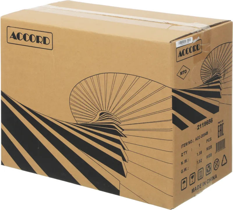 Корпус Accord Entry ACC-2054B черный без БП mATX 1x80mm 2xUSB2.0 audio