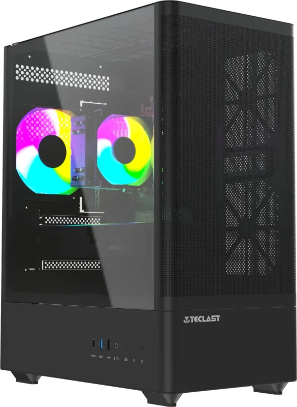 ПК Teclast G03 Ryzen 5 8400F (4.2) 32Gb SSD1Tb Arc B580 12Gb Windows 11 Pro GbitEth WiFi BT 500W черный (G03 8400F32G1TB580BKRU)