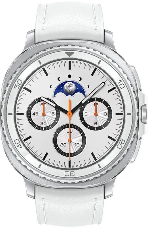 Смарт-часы Samsung Galaxy Watch 8 Classic LTE 46мм 1.34" Super AMOLED корп.серебристый рем.белый (SM-L505FZWACAU)