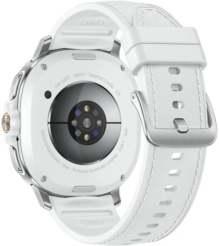 Смарт-часы Samsung Galaxy Watch 8 Classic LTE 46мм 1.34" Super AMOLED корп.серебристый рем.белый (SM-L505FZWACAU)