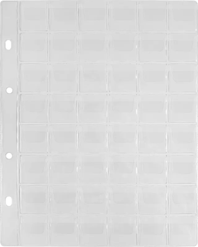 Файлы Silwerhof Create пвх 130мкм (упак.:5шт)для монет (48 ячеек)