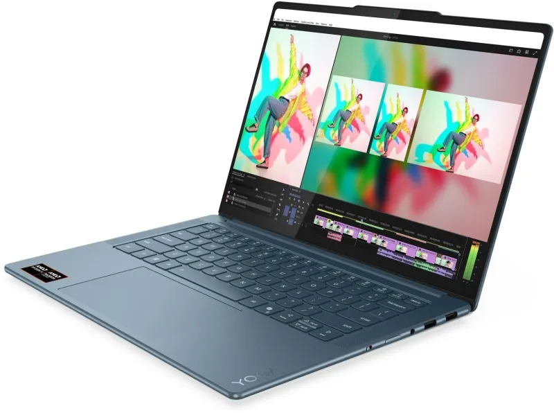 Ноутбук Lenovo Yoga Pro 7 14ASP10 Ryzen AI 9 365 32Gb SSD1Tb AMD Radeon 880M 14.5" OLED 3K (2944x1840) без ОС turquoise WiFi BT Cam (83LX000RRK)