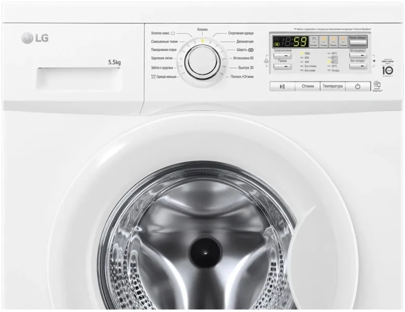 Стиральная машина LG F10B8MD класс: A загр.фронтальная макс.:5.5кг белый инвертор