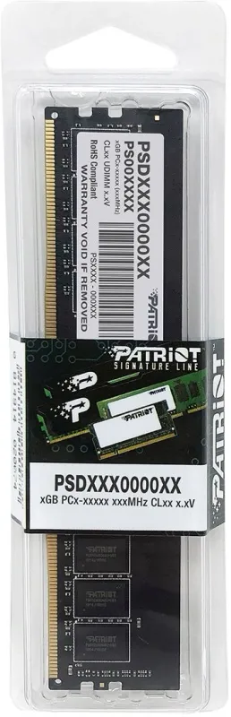 Память DDR4 8Gb 3200MHz Patriot PSD48G320081 Signature RTL Gaming PC4-25600 CL22 DIMM 288-pin 1.2В single rank Ret