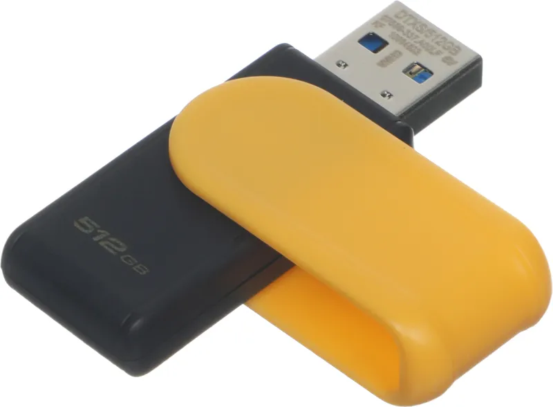 Флеш Диск Kingston 512GB DataTraveler Exodia S DTXS/512GB USB3.2 желтый/черный