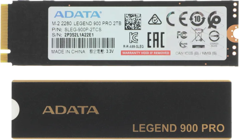 Накопитель SSD A-Data PCIe 4.0 x4 2TB SLEG-900P-2TCS Legend 900 Pro M.2 2280