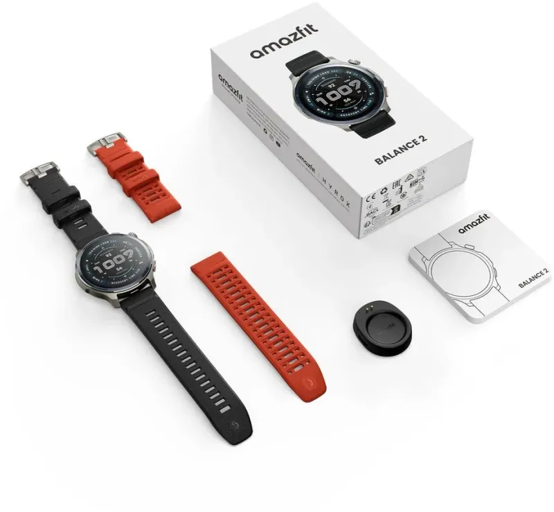 Смарт-часы Amazfit Balance 2 A2430 1.5" TFT корп.серый рем.черный разм.брасл.:140-210мм (6972596108955)
