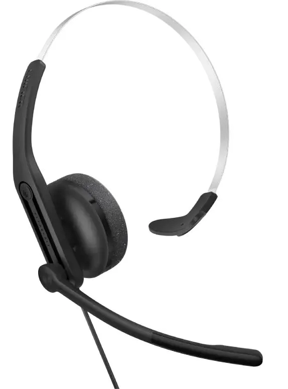 Гарнитура накладные Edifier CC100 1.5м черный проводные оголовье