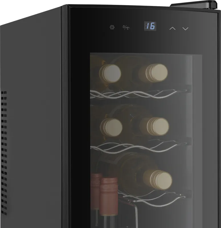 Винный шкаф Weissgauff WWC-12 Bottle 1-нокамерн. черный