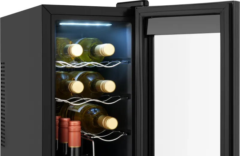 Винный шкаф Weissgauff WWC-12 Bottle 1-нокамерн. черный