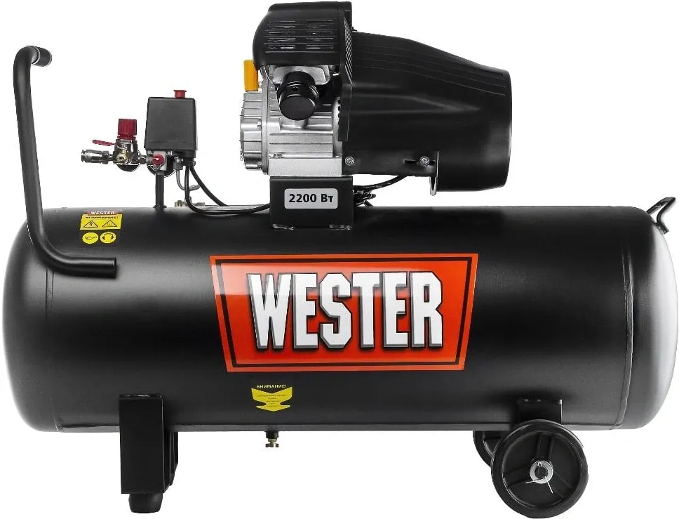 Компрессор поршневой Wester WK2200/100PRO масляный 330л/мин 100л 2200Вт