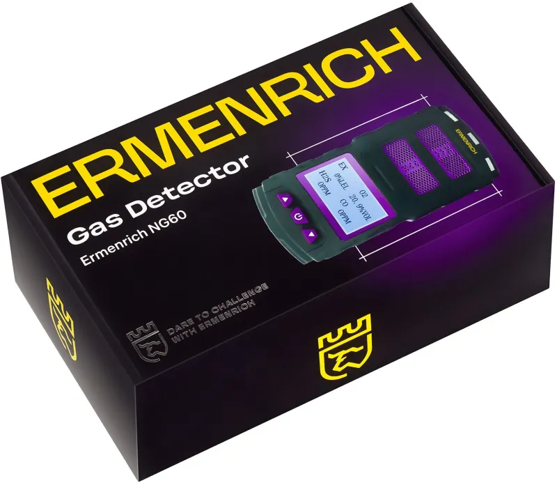 Детектор газа Ermenrich NG60 портативный фиолетовый/черный (84760)