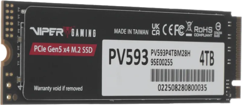 Накопитель SSD Patriot PCIe 5.0 x4 4TB PV593P4TBM28H Viper VP593 M.2 2280