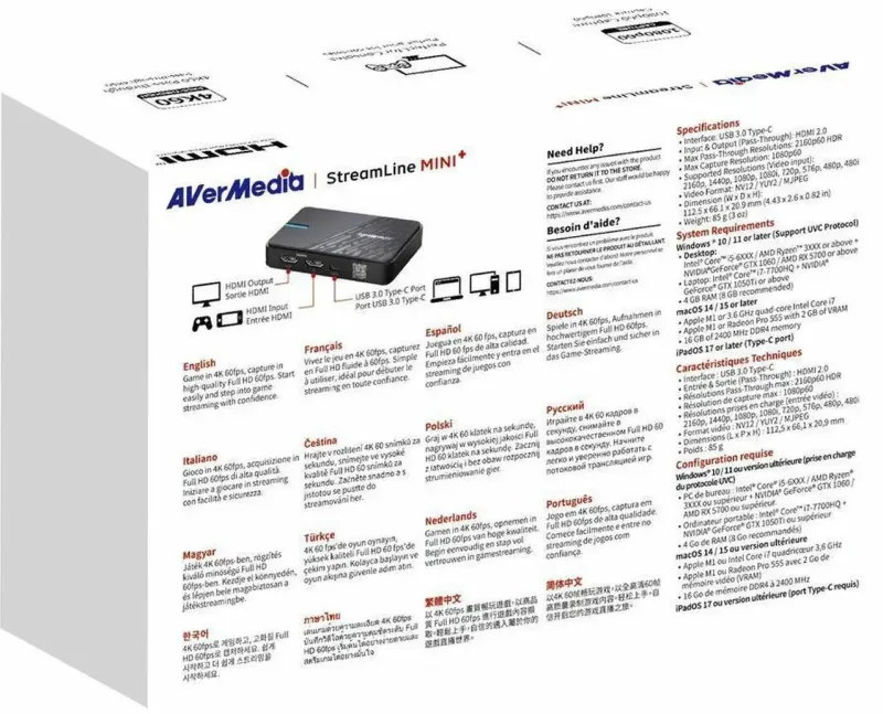 Карта видеозахвата Avermedia StreamLine MINI+ GC311 внешний USB 3.0