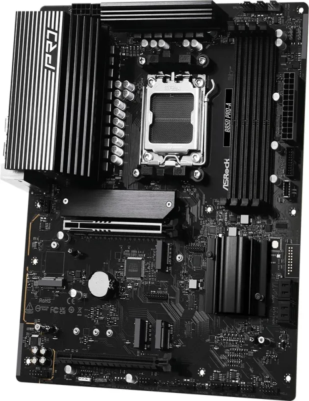 ASROCK B850 PRO-A, AM5, B850, 4*DDR5, 4*SATA, 4*M.2, 6*USB 2.0, 4*USB 3.2, 2*Type-C, 2*PCIx16, 1*M.2 (Key E), HDMI, ATX