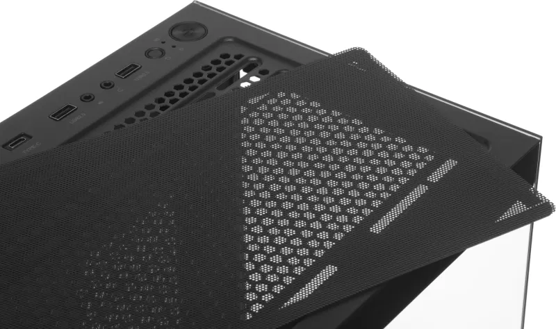 Корпус Accord ACC-EL1B TG черный без БП ATX 2xUSB2.0 1xUSB3.1 audio