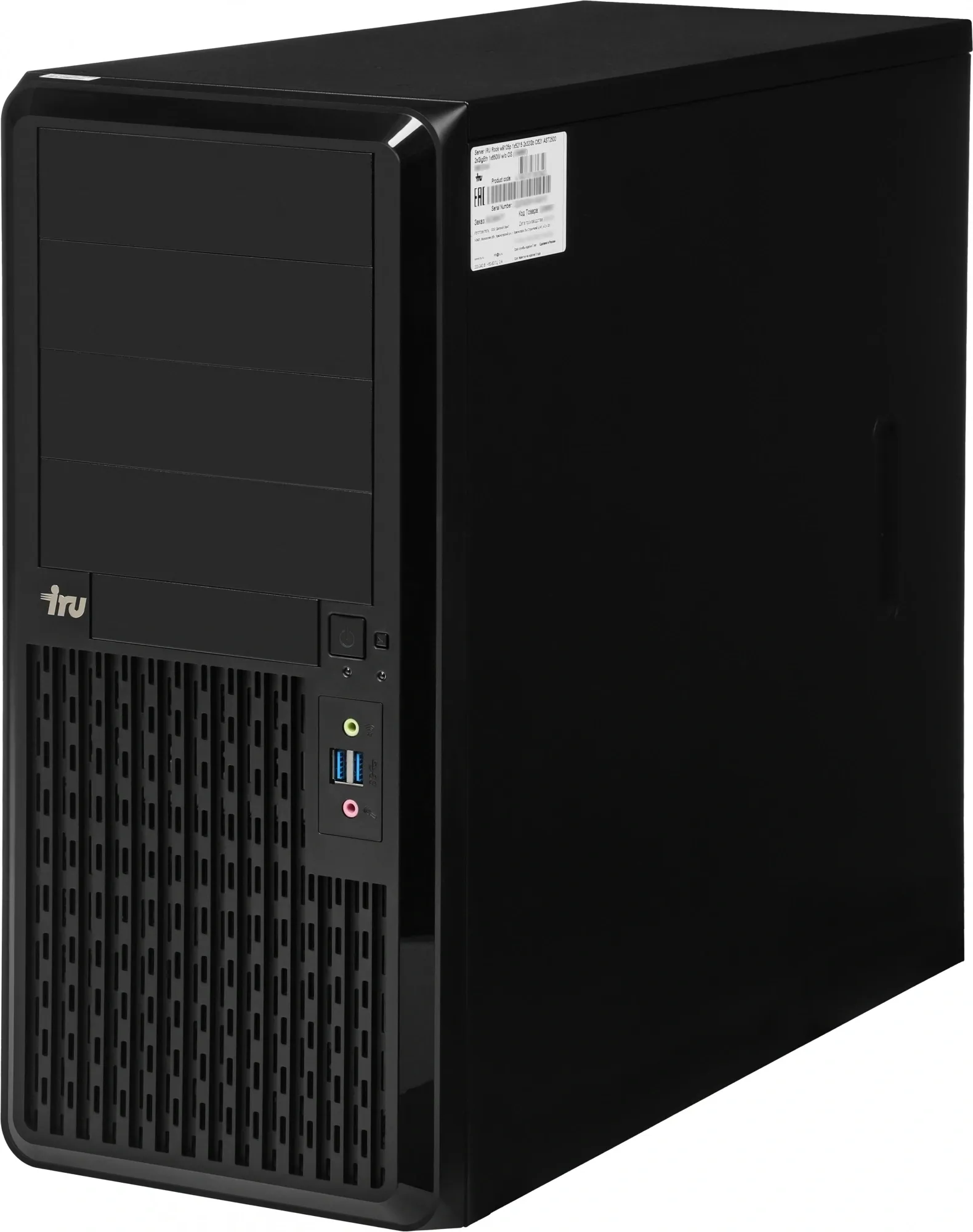 Сервер IRU Rock W9105P 1x4114 1x32Gb 1x500Gb SSD C621 1x550W w/o OS (2120786)