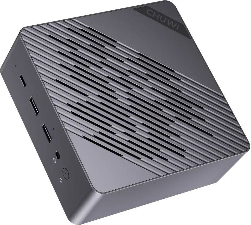 ПК Мини Chuwi AuBox Ryzen AI 9 365 (3.3) 32Gb SSD1Tb RGr Windows 11 Pro 2x2.5GbitEth WiFi BT 120W серебристый/черный