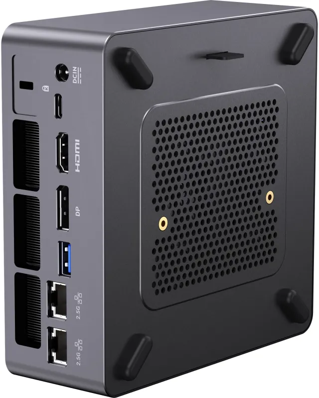 ПК Мини Chuwi AuBox Ryzen AI 9 365 (3.3) 32Gb SSD1Tb RGr Windows 11 Pro 2x2.5GbitEth WiFi BT 120W серебристый/черный