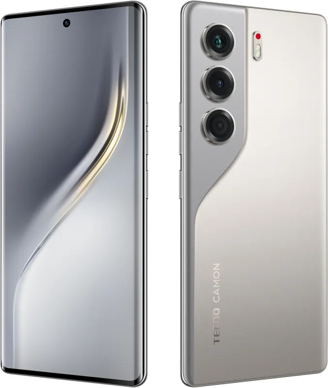 Смартфон Tecno Camon 40 Pro 5G 256Gb 12Gb титановый моноблок 3G 4G 6.78" 1080x2436 Android 15 50Mpix 802.11 a/b/g/n/ac/ax NFC GPS GSM900/1800 GSM1900 Protect