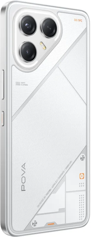 Смартфон Tecno Pova 7 Ultra 5G 256Gb 12Gb белый моноблок 3G 4G 6.8" 1080x2460 Android 14 50Mpix 802.11 a/b/g/n/ac NFC GPS GSM900/1800 Protect
