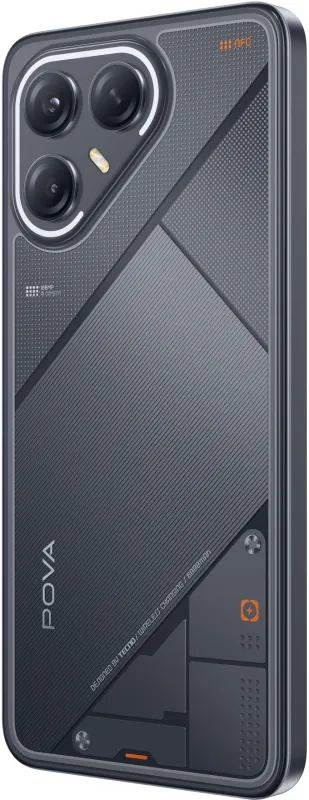 Смартфон Tecno Pova 7 Ultra 5G 256Gb 8Gb черный моноблок 3G 4G 6.8" 1080x2460 Android 14 50Mpix 802.11 a/b/g/n/ac NFC GPS GSM900/1800 Protect
