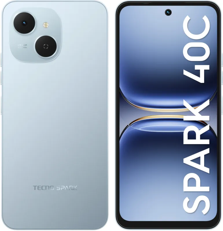 Смартфон Tecno Spark 40C 256Gb 8Gb синий моноблок (KM4K 256+8 RIPPLE BLUE)