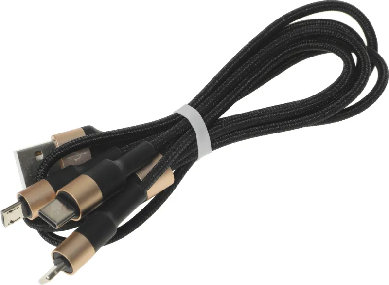 Кабель Hoco X26 Xpress one 80275 1м черный/золотистый