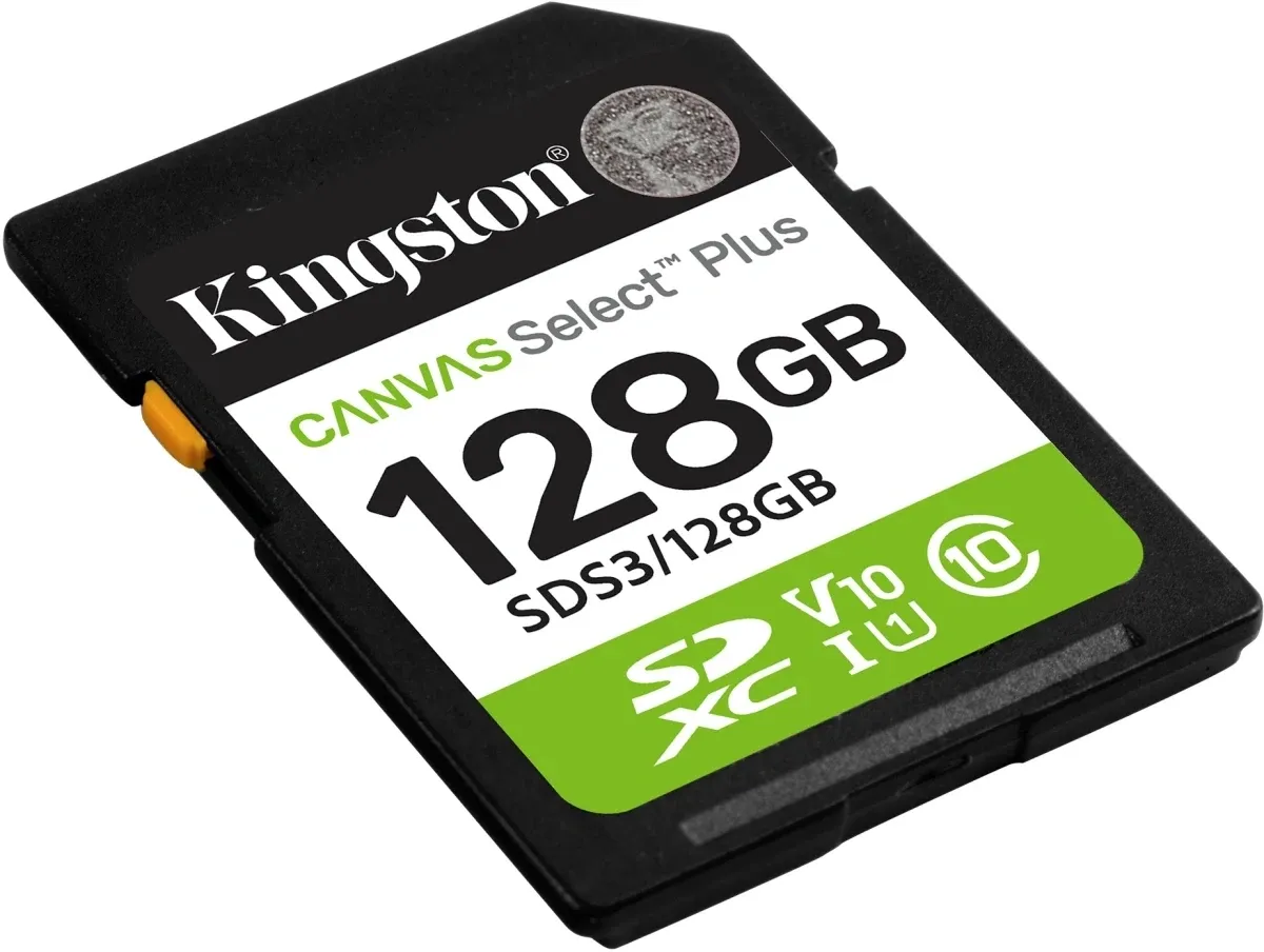 Флеш карта SDXC 128GB Kingston SDS3/128GB Canvas Select Plus w/o adapter