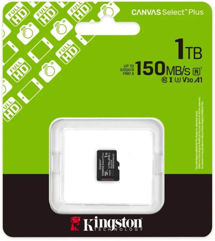 Флеш карта microSDXC 1TB Kingston SDCS3/1TBSP Canvas Select Plus w/o adapter