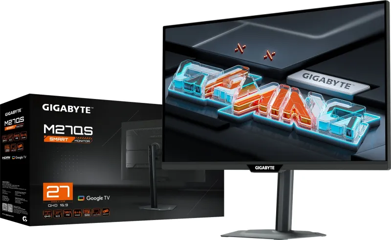 Монитор Gigabyte 27" M27QS черный IPS LED 1ms 16:9 HDMI полуматовая HAS 1000:1 350cd 178гр/178гр 2560x1440 160Hz DP 2K USB 5.5кг