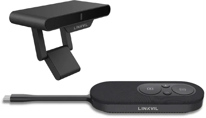 LINKVIL CA200 All-in-one решение для ВКС: RC10+CP20; 4K UHD One-click Screen-sharing, Wireless HDMI and camera support, Auto-framing