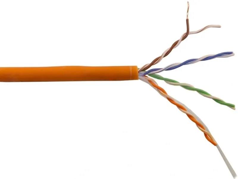 Кабель информационный Lanmaster LAN-5EUTP-HFLT-OR кат.5E UTP 4 пары 24AWG LSZH внутренний 305м оранжевый