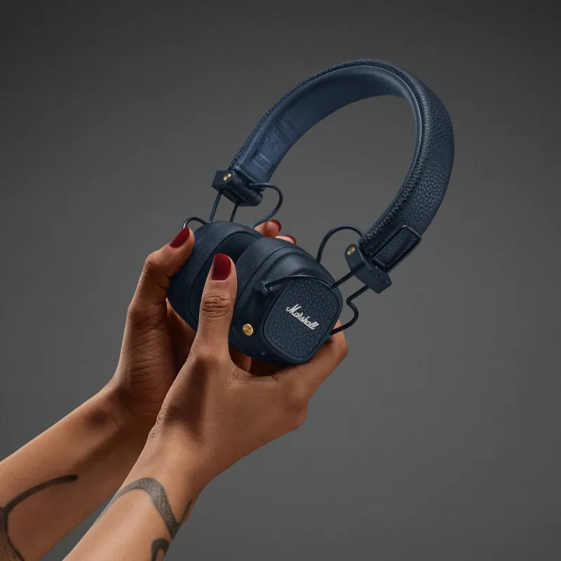 Гарнитура накладные Marshall Major V синий беспроводные bluetooth оголовье (MAJOR V BLUE)