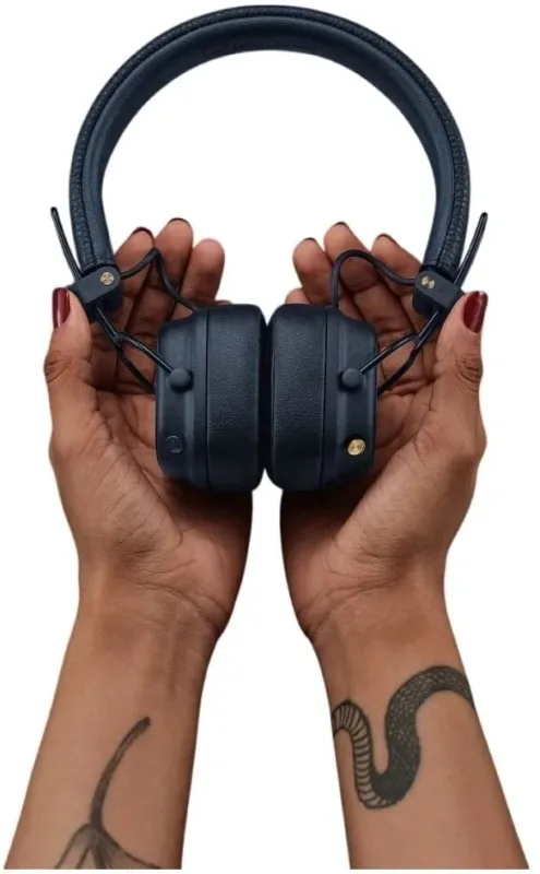 Гарнитура накладные Marshall Major V синий беспроводные bluetooth оголовье (MAJOR V BLUE)