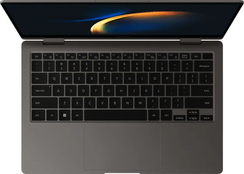 Ноутбук Samsung Galaxy book 3 360 NP730 Core i7 1355U 16Gb SSD512Gb Intel Iris Xe graphics 13.3" AMOLED Touch FHD (1920x1080) Windows 11 Home graphite WiFi BT Cam (NP730QFG-LA1IN)