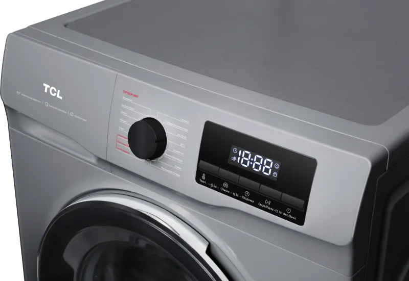 Стиральная машина TCL W-SF606G с паром класс: A+++ загр.фронтальная макс.:6кг серый инвертор