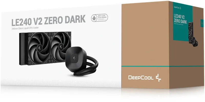 Система водяного охлаждения Deepcool LE240 V2 Zero Dark Soc-AM5/AM4/1200/1700/1851 черный 4-pin 28.2-31.6dB Al 220W 1359gr Ret (R-LE240ZERO-BKLNMD-G-1)