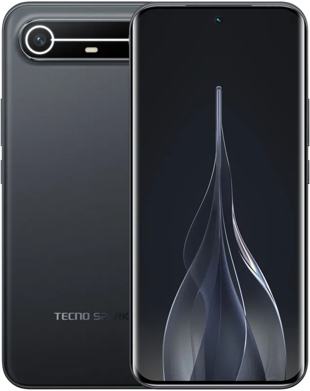 Смартфон Tecno Spark Slim 256Gb 8Gb черный моноблок 3G 4G 6.78" 1224x2720 Android 15 50Mpix 802.11 a/b/g/n/ac/ax NFC GPS GSM900/1800 Protect