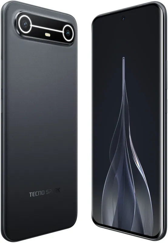 Смартфон Tecno Spark Slim 256Gb 8Gb черный моноблок 3G 4G 6.78" 1224x2720 Android 15 50Mpix 802.11 a/b/g/n/ac/ax NFC GPS GSM900/1800 Protect