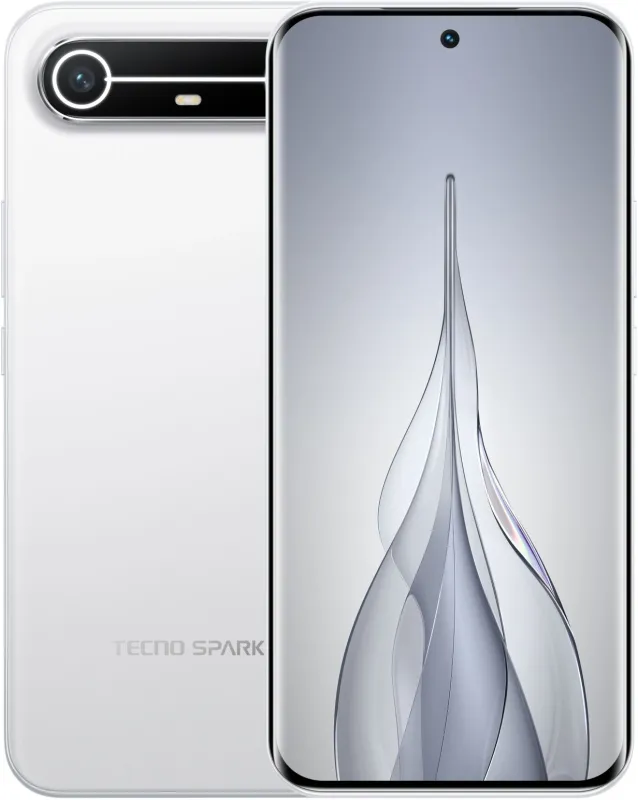 Смартфон Tecno Spark Slim 256Gb 8Gb белый моноблок 3G 4G 6.78" 1224x2720 Android 15 50Mpix 802.11 a/b/g/n/ac/ax NFC GPS GSM900/1800 Protect
